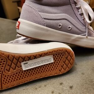 Vans Kids High-Top Sneakers - Lavender and White